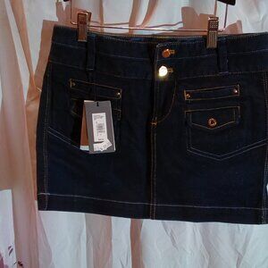 Armani exchange nwt  stretch denim mini skirt size 0p